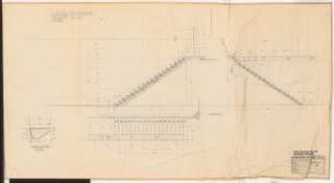 Reichsluftfahrtministerium, Berlin: Hofkellergarage, Treppe bei V1: Schnitt, Grundriss 1:20