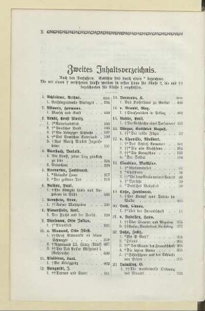 Zweites Inhaltsverzeichnis