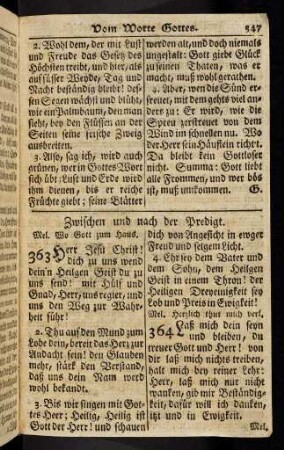 347-349, Zwischen und nach der Predigt (363 - 368)