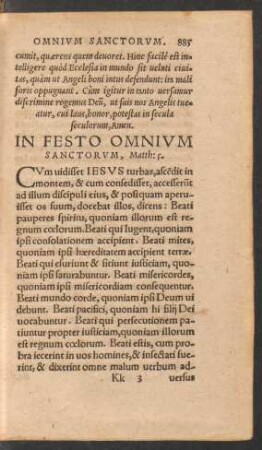 In Festo Omnium Sanctorum ...