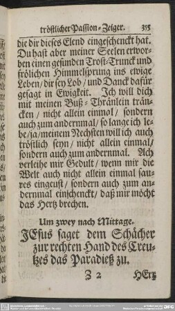 Um zwey nach Mittage