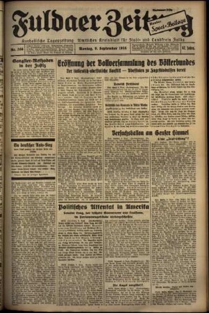 Ausgabe vom Montag, den 09. September 1935.