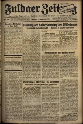 Ausgabe vom Montag, den 09. September 1935.