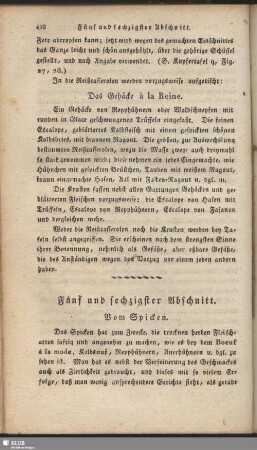 Fünf und sechzigster Abschnitt. Vom Spicken