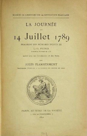 La journée du 14 juillet 1789