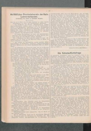 ¬Die¬ Schulaufsichtsfrage