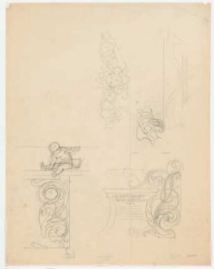 Thiersch, Friedrich von; München; Justizpalast - Treppenhaus - Ornamente (Details)