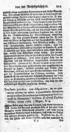 [Tractatio juridica de usuris ex mora exig.]