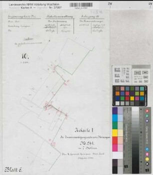 Meiningsen (Soest), Zusammenlegung Meiningsen, Bl.6 Urkarte I Epsingsen Flur 10