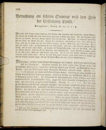 [21.] Betrachtung am sechsten Sonntage nach dem Feste der Erscheinung Christi. - [27.] Predigt am Sonntage Reminiscere.
