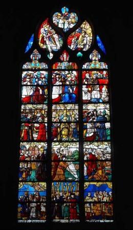Frankreich. Haute Normandie. Eure. Pont Audemer. Eglise Saint Ouen. Gruendung 11 Jahrhundert. Renaissance Fenster