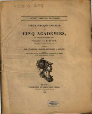 Séance publique annuelle des cinq académies, 1850