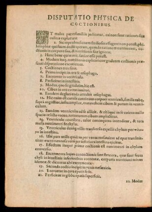 Disputatio Physicae De Coctionibus.