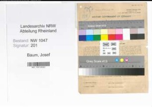 Entnazifizierung Josef Baum , geb. 27.02.1912 (Elektriker)