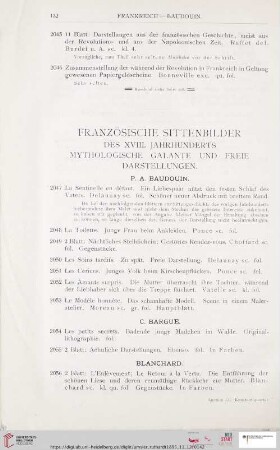 Französische Sittenbilder des XVIII. Jahrhunderts (Nr. 2047 - 2109)