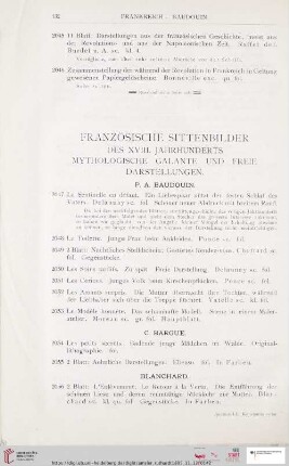 Französische Sittenbilder des XVIII. Jahrhunderts (Nr. 2047 - 2109)