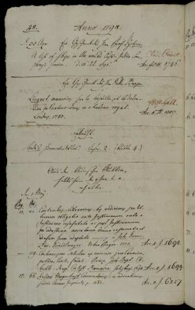Ein Geschenck des Hhrn Prof. Tychsen. - Ein Geschenck des Hhrn Sekr. Bunsen. - Erkauft. - Aus der Blumschen Auktion, Hildesheim den 9 Jan. h. a. erhalten.