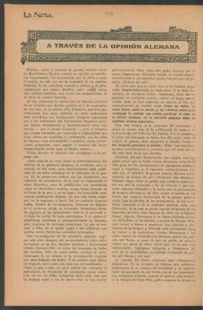 A través de la opinión alemana