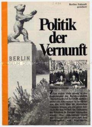 Sonderdruck der Bundesregierung zum Berlin-Abkommen 1971