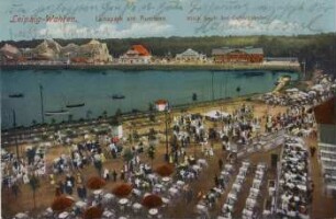 Leipzig-Wahren: Lunapark am Auensee ; Blick nach der Gebirgsbahn [Offizielle Postkarte]