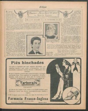 Buenos Aires hace 60 años [del 31 de ocutbre al 6 de noviembre de 1870]