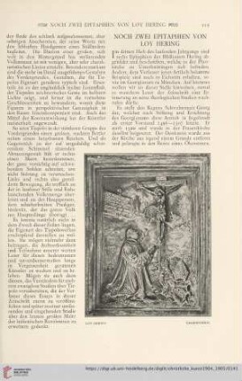 Noch zwei Epitaphien von Loy Hering