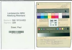 Entnazifizierung Paul Esser , geb. 19.06.1913 (Betriebsleiter)