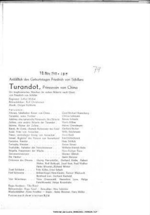 Turandot, Prinzessin von China