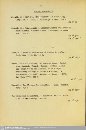 Musikwissenschaft
