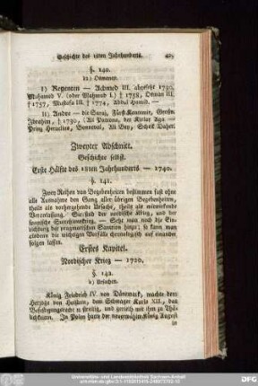 Erste Hälfte des 18ten Jahrhunderts - 1740.