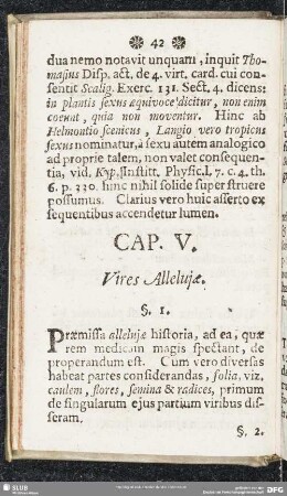 Cap. V. Vires Allelujae