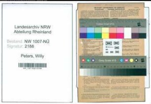 Entnazifizierung Willy Peters , geb. 04.01.1894 (Masch.Haendler)