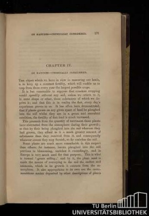 Chapter IV. On manures - chemically considered
