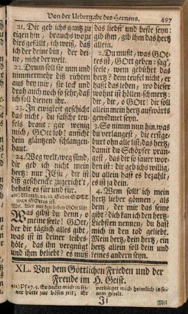 XL. Von dem Göttlichen Frieden und der Freude im H. Geist.