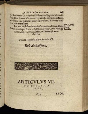Articulus VII. De Ecclesia Ordo.