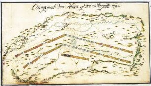 WHK 8 Reichs- und Französischer Krieg von 1688-1697 bis zum Frieden von Ryswick: Feldlager bei Ninove, 21. August 1692