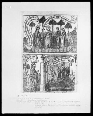 Canticum Canticorum (Allegorische Übertragung des Hohenliedes) — Zwei Szenen zum Hohenlied, Folio 4 verso