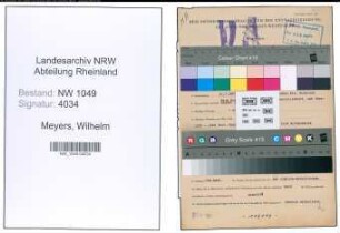 Entnazifizierung Wilhelm Meyers , geb. 15.07.1897 (Verwalter)