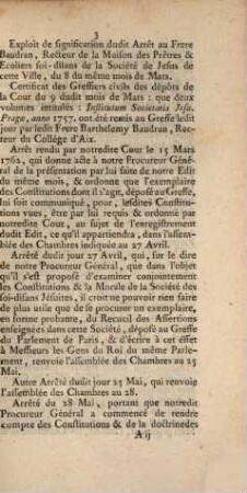 Arrest du Parlement de Provence : du 28. Janv. 1763