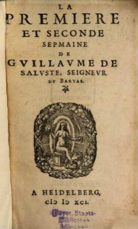 La premiere et seconde sepmaine