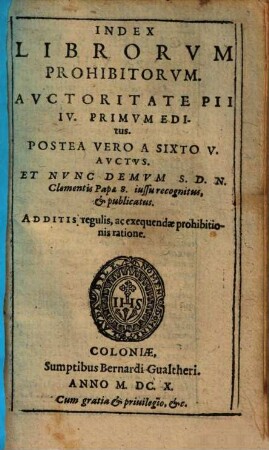 Index librorum prohibitorum