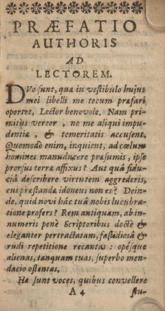 Præfatio authoris ad lectorem.