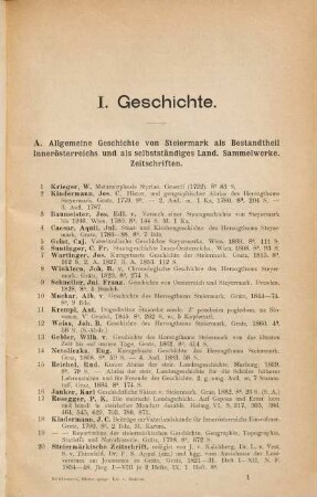 Die Literatur der Steiermark in historischer, geographischer und ethnographischer Beziehung : Ein Beitrag zur österreichischen Bibliographie