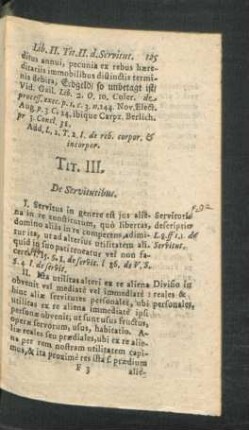 Tit. III. De Servitutibus