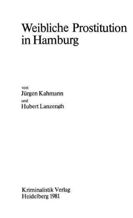 Weibliche Prostitution in Hamburg