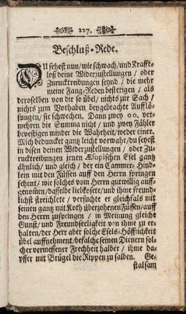 Beschluß-Rede.