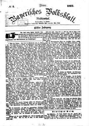 Neues bayerisches Volksblatt. 1873, 1 - 6