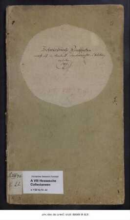 Schwarzburgische Kunstsachen, die sich in Arnstadt, Sondershausen und Ebeleben befinden, zusammengestellt von Ludwig Friedrich Hesse