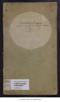 Schwarzburgische Kunstsachen, die sich in Arnstadt, Sondershausen und Ebeleben befinden, zusammengestellt von Ludwig Friedrich Hesse