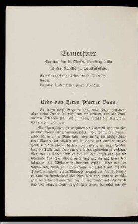 Trauerfeier